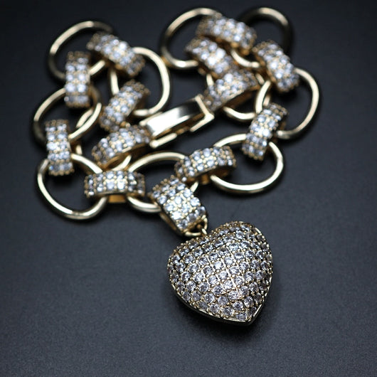 Conjunto de Collar y Pulsera Corazón con Micro Incrustaciones - Image 16