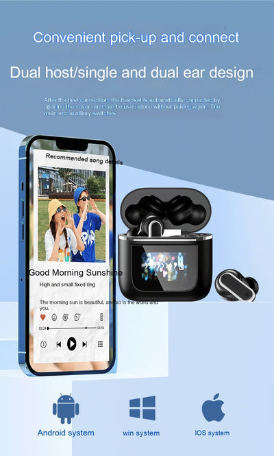 Auriculares Bluetooth con Pantalla Táctil Inteligente - Batería Extendida y Cancelación de Ruido - Image 21