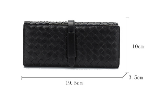 Billetera de Cuero Tejido Plegable Estilo Coreano - Image 18