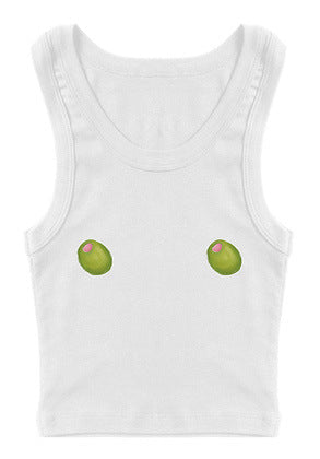 Camiseta Niña Estampado Cereza Sin Mangas Estilo Urbano - Image 59