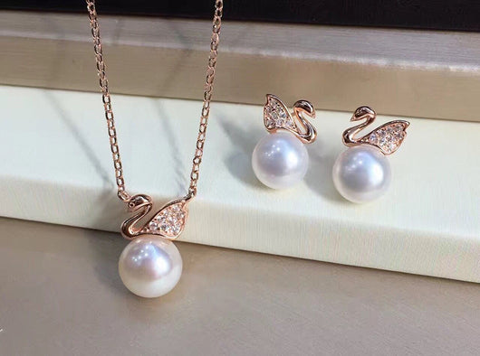 Aretes de Plata S925 con Perla de Agua Dulce Diseño Cisne - Image 15