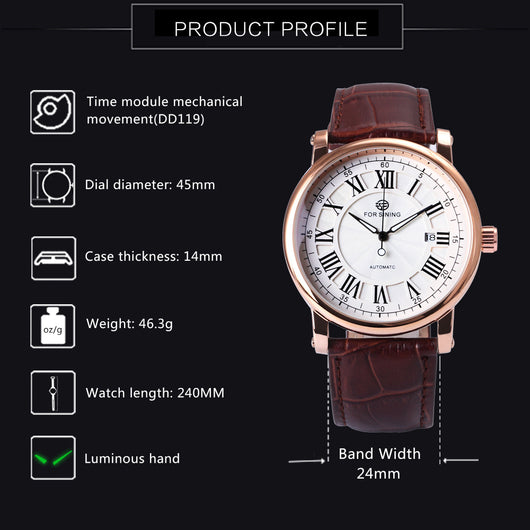 Reloj Mecánico Hueco Casual Europeo Americano para Hombre - Image 18