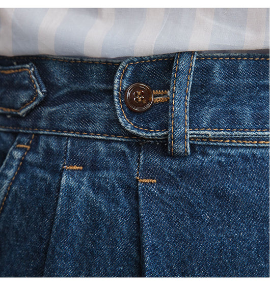 Jeans Clásicos de Cintura Alta para Hombre en Algodón Puro - Image 23