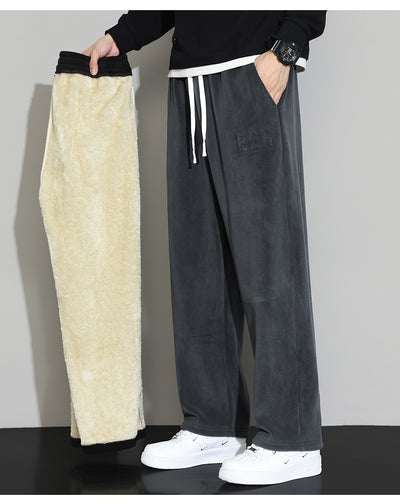 Pantalones Casuales de Cachemira para Hombre - Corte Recto y Pierna Ancha - Image 23