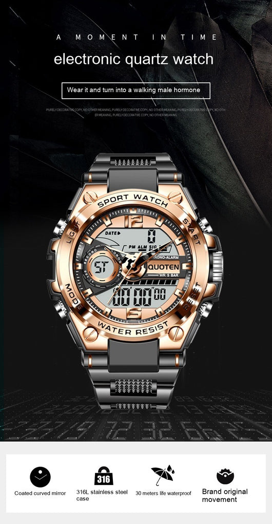 Reloj Deportivo Multifunción Resistente al Agua con Tecnología Quartz - Image 18