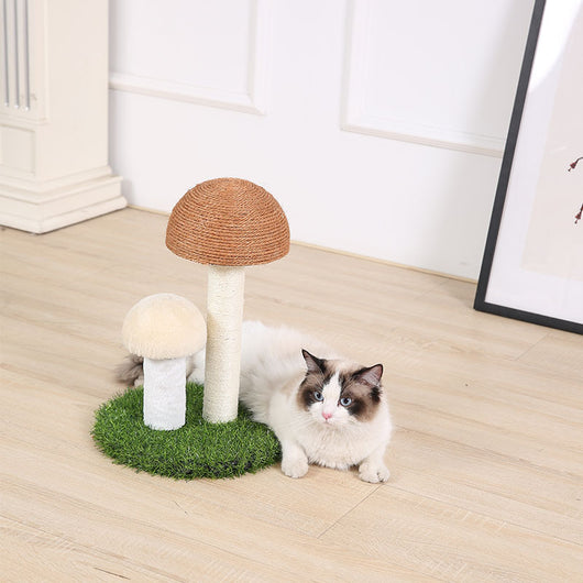 Rascador para Gatos de Lino Natural con Diseño de Hongo - Image 11