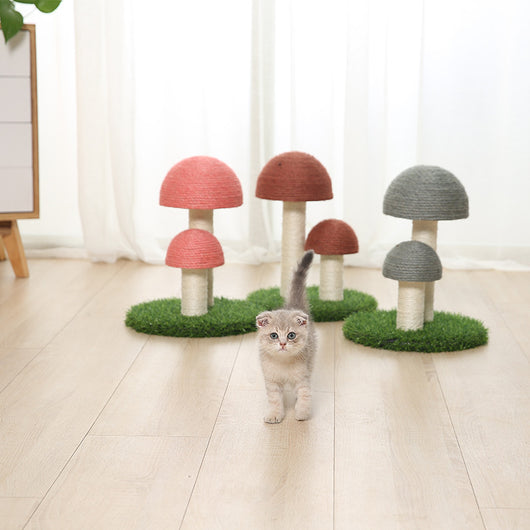 Rascador para Gatos de Lino Natural con Diseño de Hongo - Image 13