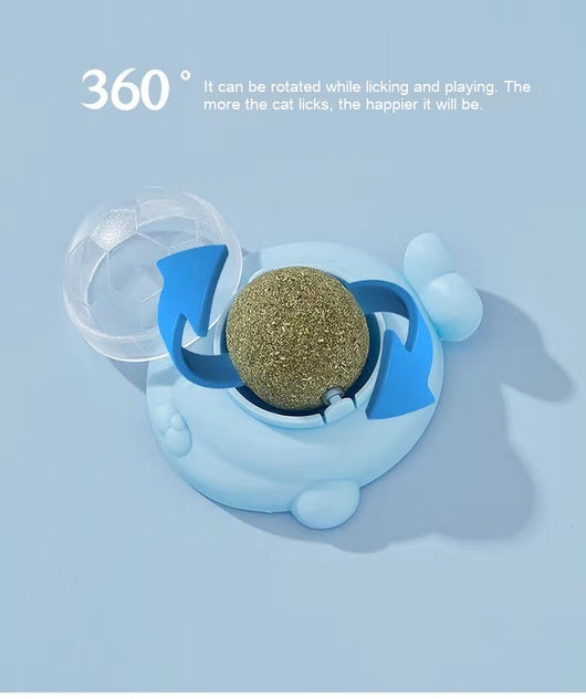 Light green turtle-shaped catnip toy with a clear, football-patterned dome filled with catnip. - Image 27
