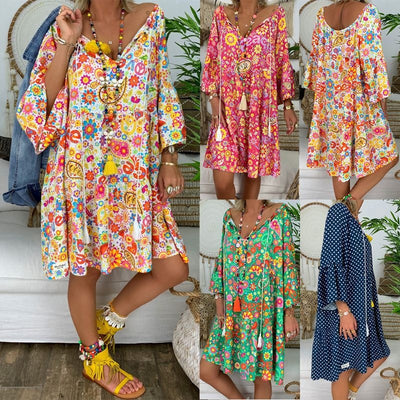 Blusa Playera con Mangas Estampadas y Volantes - Image 9