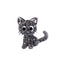 Diamond Cat Corsage Negro