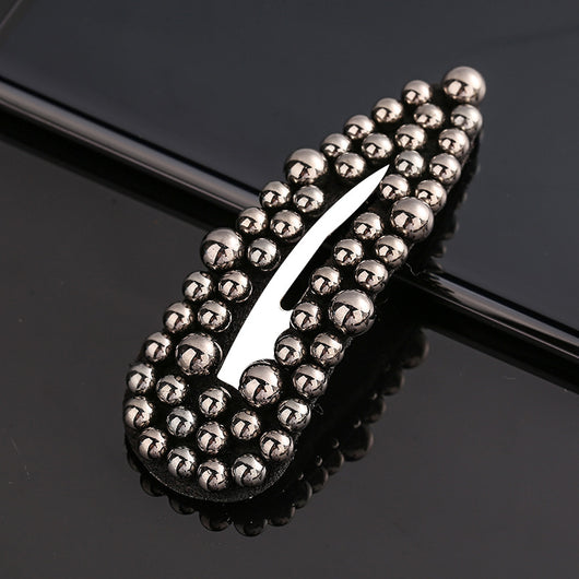 Broche de Cabello Perla Gota con Remaches - Versátil y Elegante - Image 13