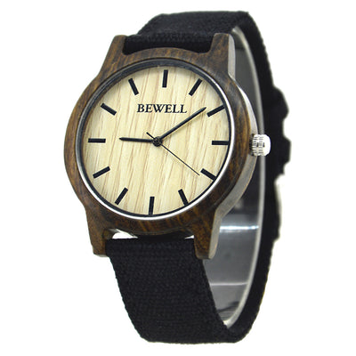 Reloj de Madera con Correa de Lona - Image 3