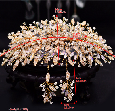 Accesorios para el Cabello Dorados de Lujo para Novias - Image 7