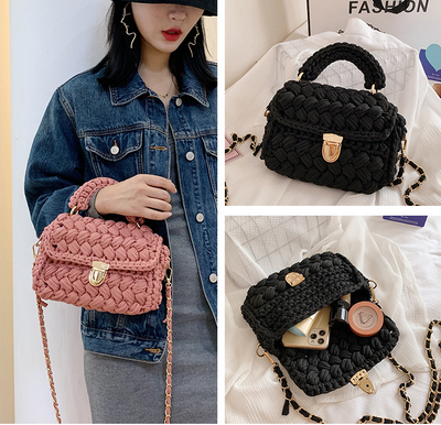 Bolsa Mensajera Tejida a Mano - Diseño Artesanal Crochet - Image 21