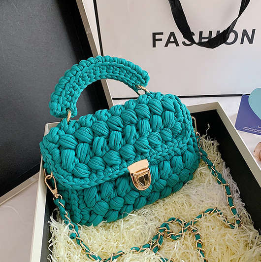 Bolsa Mensajera Tejida a Mano - Diseño Artesanal Crochet - Image 25