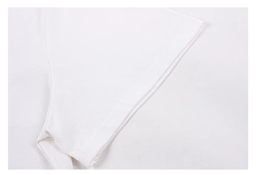 Camiseta Retro Blanca con Estampado para Mujer - Manga Corta Estilo Americano - Image 10