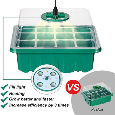 Bandeja de Germinación 12 Celdas con Lámpara LED - Image 14