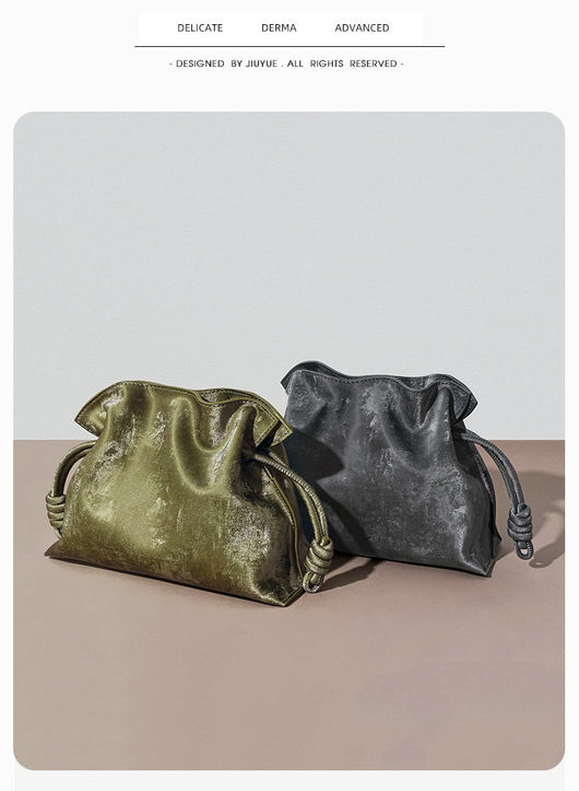 Bolsa de la Suerte con Cordón de Satén y Cuero Genuino - Image 30