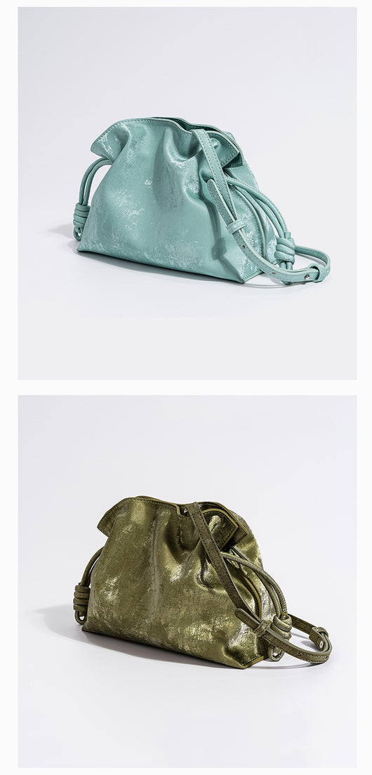 Bolsa de la Suerte con Cordón de Satén y Cuero Genuino - Image 31
