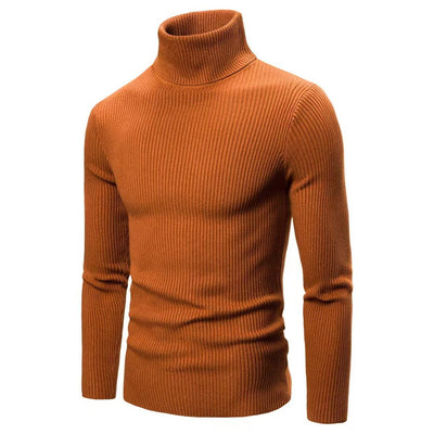 Suéter Cuello Alto Slim Fit en Colores Sólidos para Hombre - Image 23