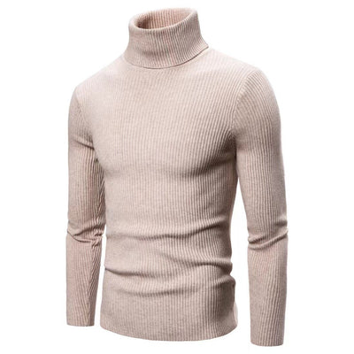 Suéter Cuello Alto Slim Fit en Colores Sólidos para Hombre - Image 25