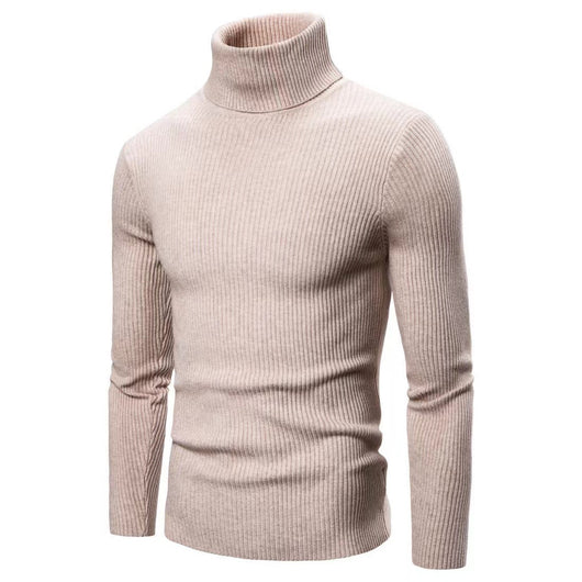 Suéter Cuello Alto Slim Fit en Colores Sólidos para Hombre - Image 25