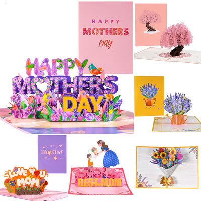 Tarjeta Pop-Up 3D Ramo de Flores - Regalo Especial para Mamá, Aniversario e Invitaciones - Image 10