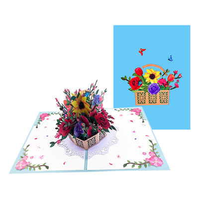 Tarjeta Pop-Up 3D Ramo de Flores - Regalo Especial para Mamá, Aniversario e Invitaciones - Image 21