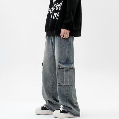 Pantalones Rectos Anchos Estilo Retro para Hombre - Image 15