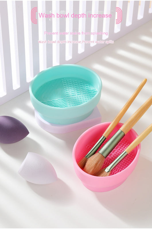 Organizador y Secador de Brochas de Maquillaje con Cuenca de Limpieza - Image 27