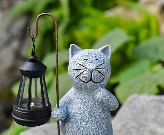 Lámpara Solar Decorativa Gato - Adorno de Jardín Kitten Crafts - Image 9