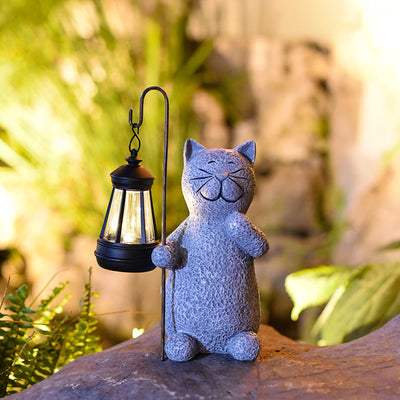 Lámpara Solar Decorativa Gato - Adorno de Jardín Kitten Crafts - Image 12