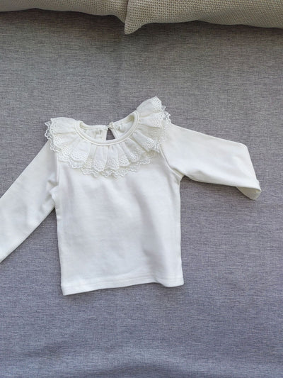 Blusa de Cuello Volante Solapa Ancha - Corte Clásico - Image 13