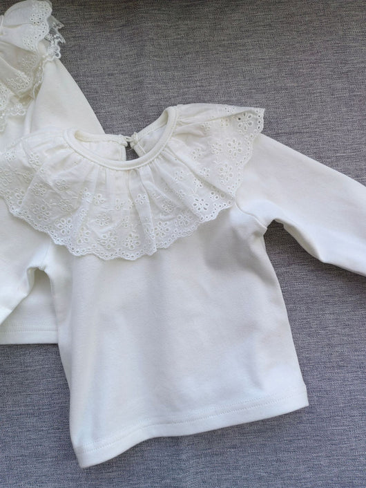 Blusa de Cuello Volante Solapa Ancha - Corte Clásico - Image 14