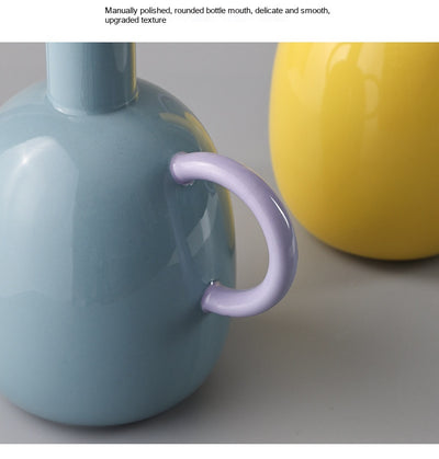 Jarrón Decorativo de Cerámica Colorida - Botella de Agua para Sala de Estar - Image 19