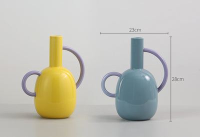 Jarrón Decorativo de Cerámica Colorida - Botella de Agua para Sala de Estar - Image 22