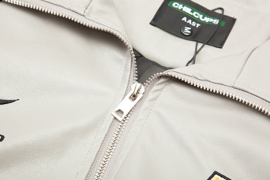 Chaqueta de Cuero PU Bordada para Motociclista - Diseño Holgado Americano - Image 29