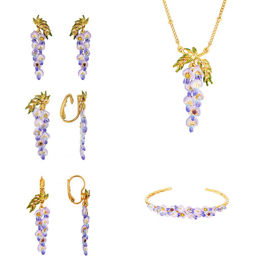 Collar con Aretes de Flor de Glicina - Accesorios de Lujo Minimalista - Image 38