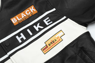 Chaqueta de Cuero Estilo Locomotora para Hombre - Traje de Carreras - Image 35