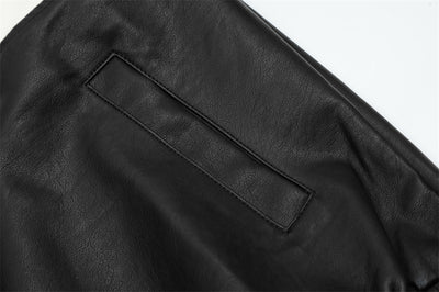 Chaqueta de Cuero Estilo Locomotora para Hombre - Traje de Carreras - Image 39