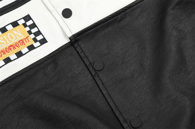 Chaqueta de Cuero Estilo Locomotora para Hombre - Traje de Carreras - Image 45