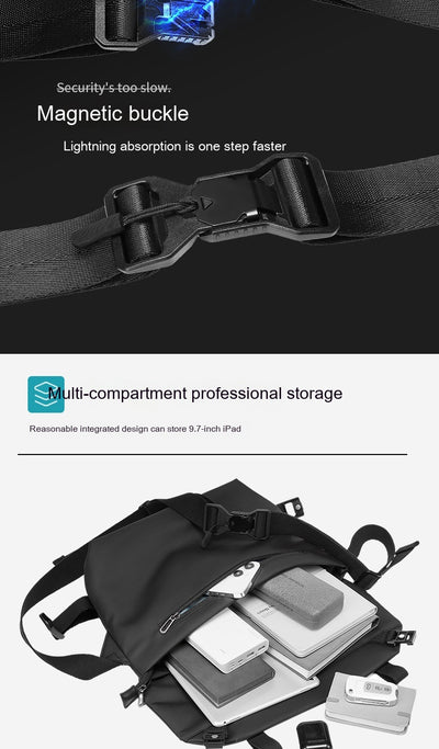 Bolsa Mensajero para Hombre de Gran Capacidad - Estilo Casual y Funcional - Image 7
