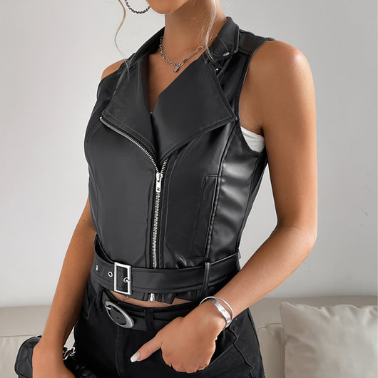 Chaqueta de Cuero Casual Versátil - Image 14
