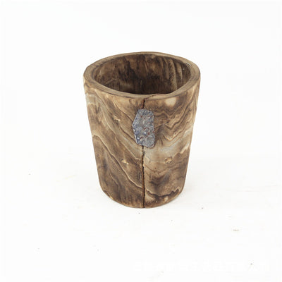 Maceta de Madera Artesanal - Jarrón Decorativo Rústico - Image 19