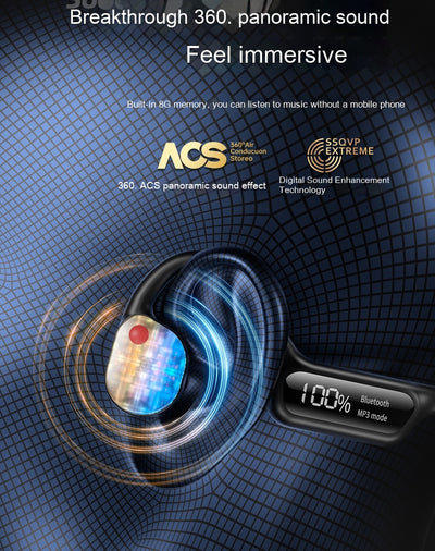 Auriculares Deportivos Inalámbricos con Conducción Ósea Resistentes al Agua - Image 9