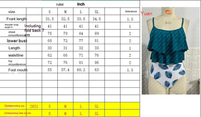 Bikini Dividido con Volantes para Mujer - Image 7