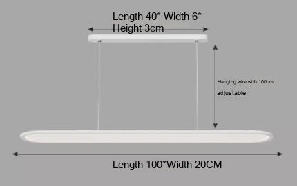 Lámpara LED Lineal Moderna para Oficina y Restaurante - Image 14