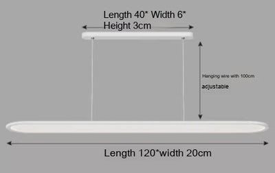 Lámpara LED Lineal Moderna para Oficina y Restaurante - Image 15