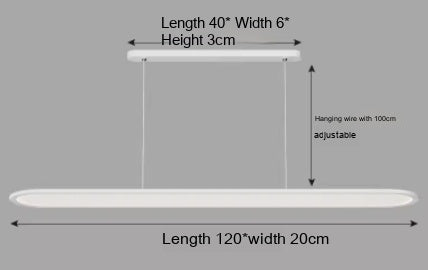 Lámpara LED Lineal Moderna para Oficina y Restaurante - Image 15