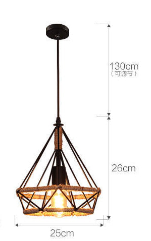 Lámpara Colgante de Cuerda Rústica Estilo Industrial - Image 13